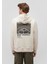 Sırt Baskılı Kapüşonlu Bej Sweatshirt 0S10160-81202 4