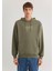 Mavi Logo Baskılı Kapüşonlu Haki Sweatshirt 0611317-71546 4