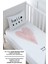 Bebek Boy Nevresim Takımı (100X150) - Pure Baby Serisi - Pembe Romantik Kalp 4
