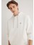 Mavi Logo Nakışlı Kapüşonlu Beyaz Sweatshirt 065809-34519 2