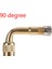 Pirinç 90 Derece Stili Laiton Bisiklet Hava Lastiği Vana Uzatması Derece Açı Bisiklet Motosiklet Vana Adaptörü Lastik Şişirme Tüpü Uzatma Adaptörü (Yurt Dışından) 1