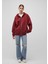 Kapüşonlu Fermuarlı Bordo Sweatshirt 1610221-85493 2
