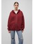 Kapüşonlu Fermuarlı Bordo Sweatshirt 1610221-85493 3