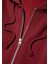 Kapüşonlu Fermuarlı Bordo Sweatshirt 1610221-85493 5