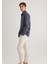 Keten Karışımlı Gri Tencel Gömlek 0211377-82183 3