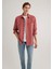 Keten Karışımlı Pembe Tencel Gömlek 0211377-71100 1