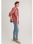 Keten Karışımlı Pembe Tencel Gömlek 0211377-71100 2