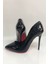 Siyah Rugan Stiletto Topuklu Ayakkabı 2