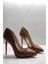 Taba Mat Stiletto Topuklu Ayakkabı 3