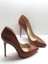 Taba Mat Stiletto Topuklu Ayakkabı 4