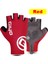 C0102-KIRMIZI Tarzı L Boyutu Bisiklet Eldiveni Parmaksız Yarım Parmak (Yurt Dışından) 1