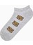 Jacquard Bear Açık Gri 3lü Patik Çorap 2
