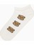 Jacquard Bear Açık Gri 3lü Patik Çorap 4