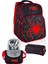 3 Lü Ilkokul Çanta Seti Erkek Çocuk Çantası Astarlı Pedli Örümcekli Siyah 1