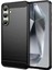 Samsung Galaxy S24 Fe ile Uyumlu Brushed Carbon Fiber Silikon Kılıf - Siyah AL3332 1