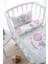 Park Yatak Nevresim Takımı (80 x 120) - For Baby Serisi - Pembe Büyük Balonlu Fil 4
