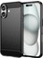 Apple iPhone 16 Plus ile Uyumlu Brushed Carbon Fiber Silikon Kılıf - Siyah AL3332 1