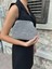 Parlak Metalik Silver Gümüş Renk Portföy Clutch Burslu Çanta 3