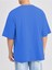 Basic Süprem T-Shirt - Sax Mavi Oversize Bisiklet Yaka Tişört 2