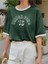 French Paris Parçalı Süprem T-Shirt - Yeşil Beyaz Oversize Bisiklet Yaka Kısa Kol Tişört 1