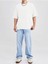 Basic Süprem T-Shirt - Beyaz Oversize Bisiklet Yaka Tişört 4