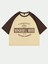 Wonderful Mood Süprem Crop T-Shirt - Bej Kahve Baskılı Oversize Bisiklet Yaka Tişört 1