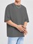 Basic Süprem T-Shirt - Füme Oversize Bisiklet Yaka Tişört 1
