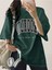 Brooklyn Letter Süprem T-Shirt - Yeşil Baskılı Oversize Bisiklet Yaka Tişört 3