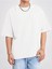 Basic Süprem T-Shirt - Beyaz Oversize Bisiklet Yaka Tişört 5