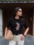 Siyah Leo Nakışlı T-Shirt 2