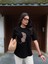 Siyah Leo Nakışlı T-Shirt 4