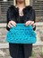 Çiçek Motifli Portföy Clutch Hasır Çanta 1