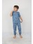 Erkek Çocuk Pamuk Yazlık Kısa Kollu Pijama Takımı - Mavi Oyun Konsolu Desenli 3