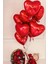 kırmızı kalp folyo balon parlak 5 adet 45 cm 2