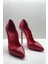 Kırmızı Mat Love Gizli Platformlu Stiletto Topuklu Ayakkabı 4