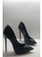Siyah Mat Gizli Platformlu Stiletto Topuklu Ayakkabı 4