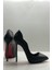 Siyah Mat Love Gizli Platformlu Stiletto Topuklu Ayakkabı 2