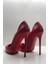 Kırmızı Mat Love Gizli Platformlu Stiletto Topuklu Ayakkabı 3