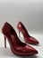 Kırmızı Rugan Deri Astarlı Stiletto Topuklu Ayakkabı 4