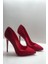 Kırmızı Süet Stiletto Topuklu Ayakkabı 5