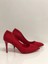 Kırmızı Süet Stiletto Topuklu Ayakkabı 1