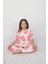 Kız Çocuk Pamuk Yazlık Kısa Kollu Pijama Takımı-Kalp Desenli 2