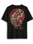 Hannya Mask Oni Japanese Demon Maske Japon Sırt Ön Baskılı Oversize Tişört Unisex T-Shirt 2