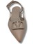 Delicate - Kadın Sivri Burunlu Arkası Açık Topuklu Ayakkabı - Delicate - Nude - 37 3
