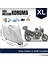 Tüm Modellere Uyumlu Gri (XL) Beden Motosiklet Brandası, Arka Çanta ve Kilit Uyumlu, Güvenli, Su Geçirmez Dayanıklı Kumaş 2