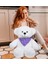 Pandamkee Fularlı Beyaz Peluş Ayıcık Sevimli ve Yumuşak Büyük Oyuncak Ayı 1