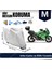 Tüm Modellere Uyumlu Gri (M) Beden Motosiklet Brandası, Arka Çanta ve Kilit Uyumlu, Güvenli, Su Geçirmez Dayanıklı Kumaş 2