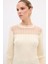 Yaka Detaylı Triko Kazak Ekru 13944610000 4