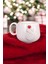 Kore Kalp Kırmızı Parmak Kalpli El Yapımı Seramik Mug 200 ml Fincan 3
