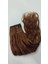8 Parça 170 gr 65-70 cm Gerçek Saç Çıtçıt Kumral Renk 3